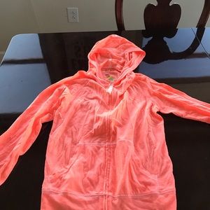 Girls hoodie peach color