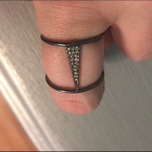 Stella & Dot Black Metal Ring