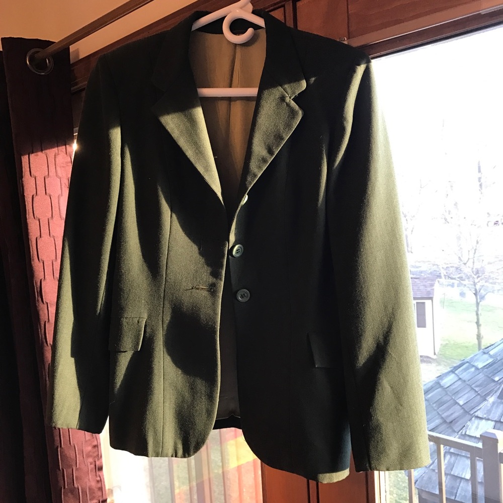 Dark green, horse riding hunt coat, child's 10