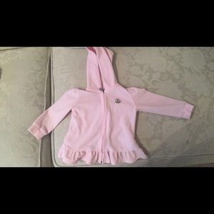 moncler pink hoodie size 18/24month