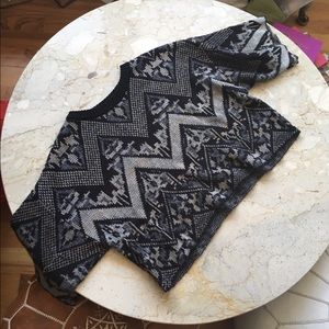 Adorable Free People black and gray sweater XS