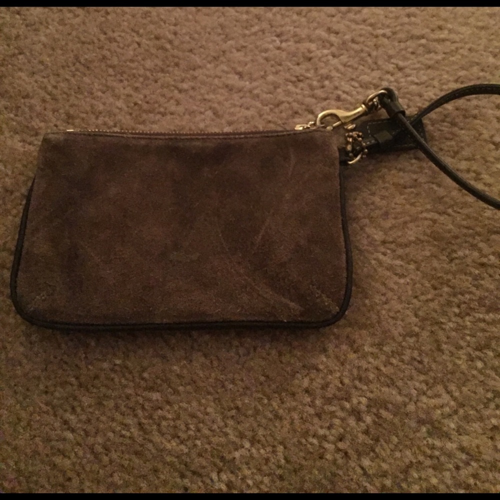Coach Suede Wristlet