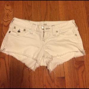 true religion low rise shorts