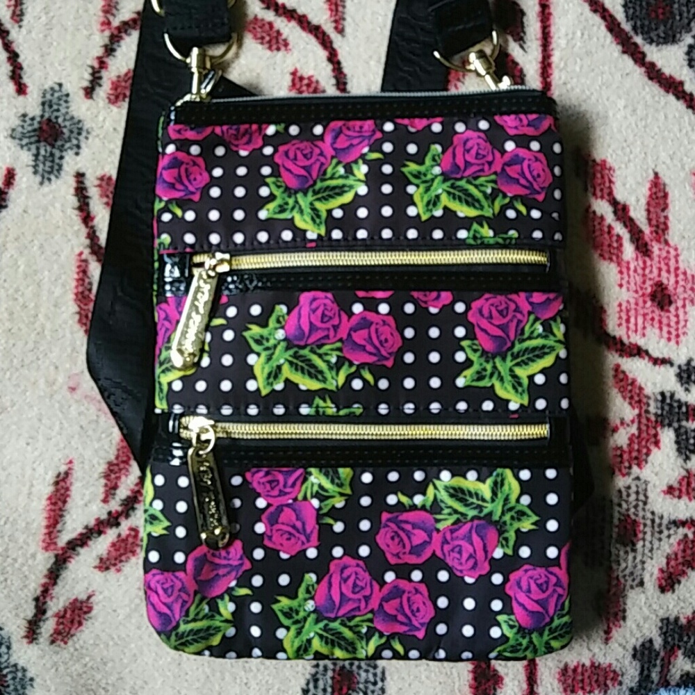 Betsey Johnson crossbody purse.