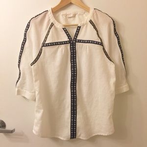 NWOT embroidered tunic top