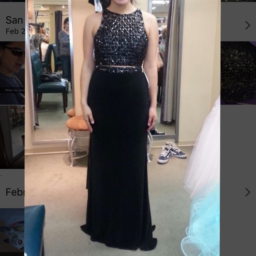 Black two-piece Prom dress