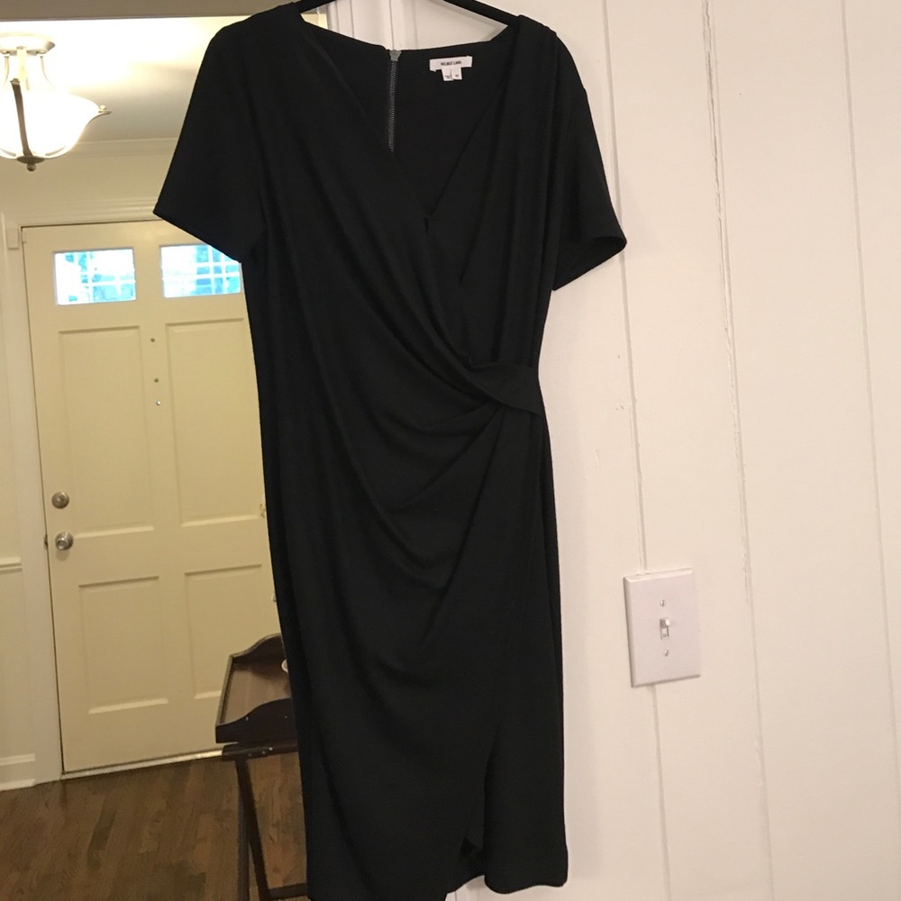 Helmut Lang black wrap dress
