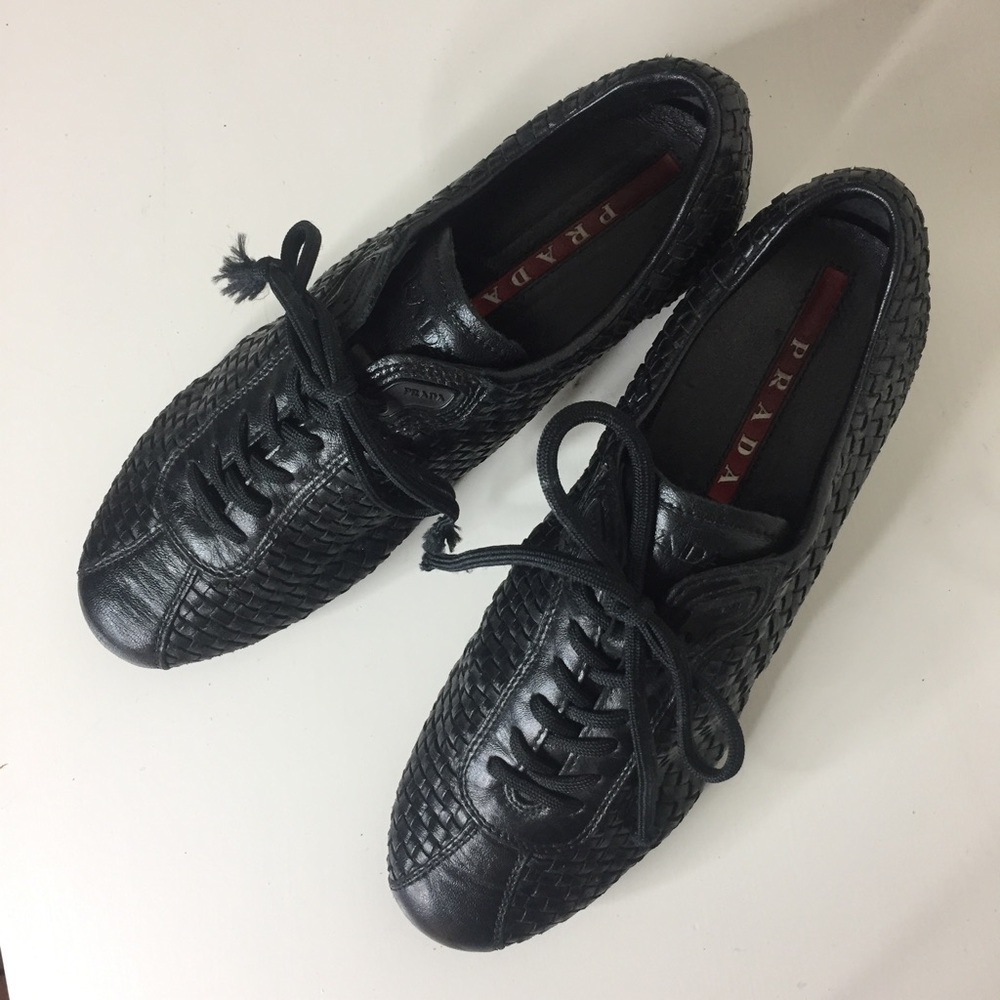 ❌❌SOLD❌❌ Prada Sneakers, weaved style. Size 36.5