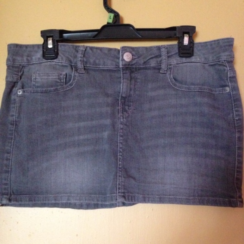 Aeropostale Grey Denim Skirt