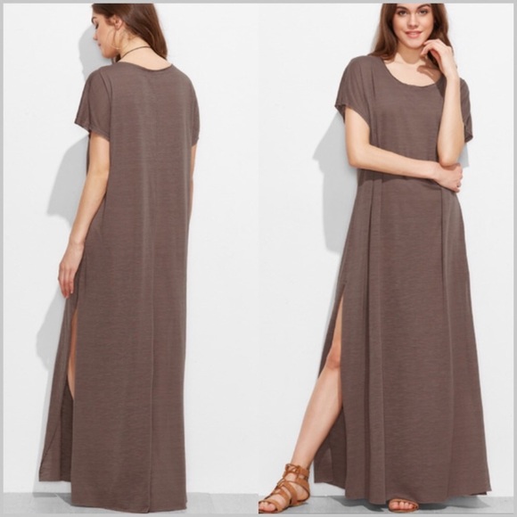 Brown Mocha Maxi Dress - Picture 2 of 4