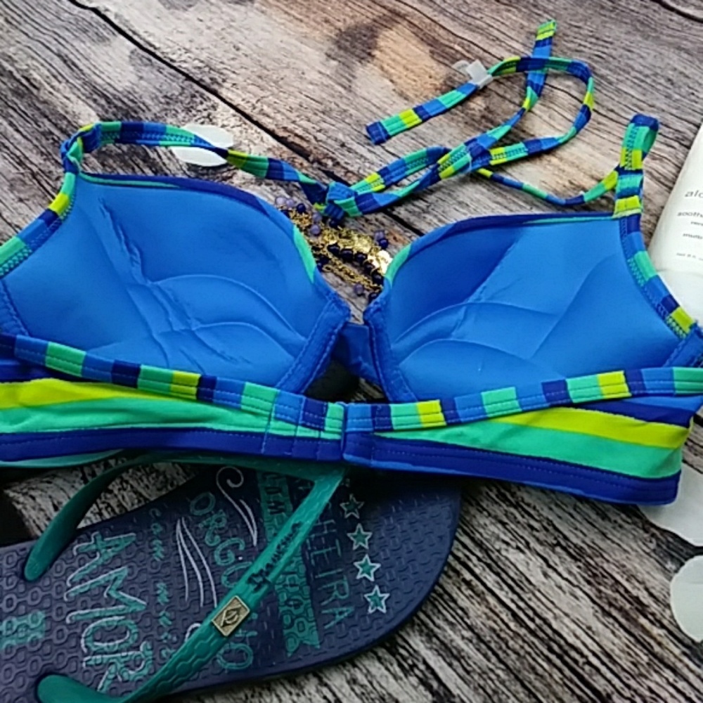 Aerie  Maddie Stripe Bikini Top Only - Picture 3 of 5