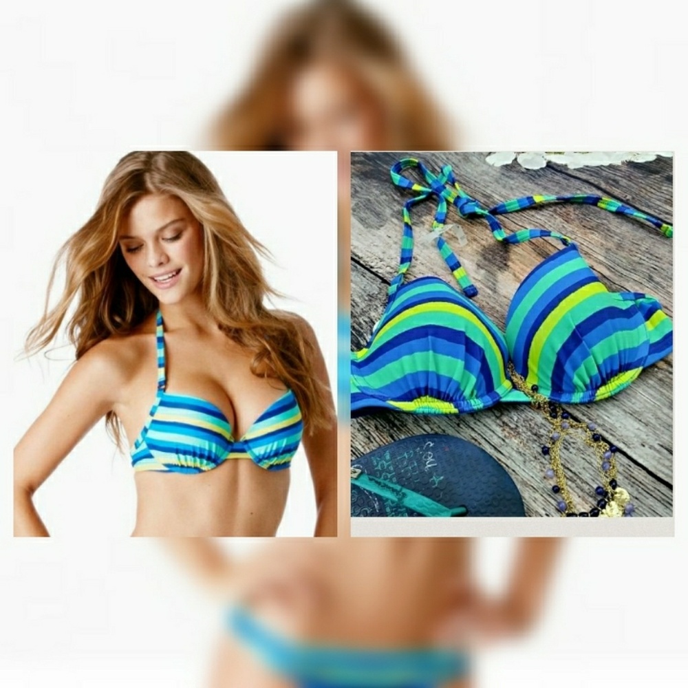 Aerie  Maddie Stripe Bikini Top Only