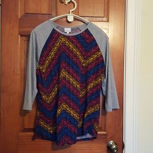 Lularoe Randy 2X - multi color zigzag zag pattern Lularoe Randy 2X - multi color zigzag zag pattern