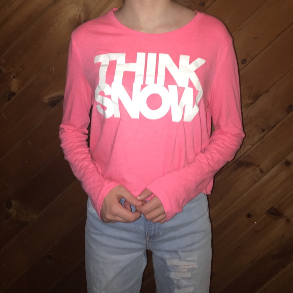 Pink Hollister crop top size small