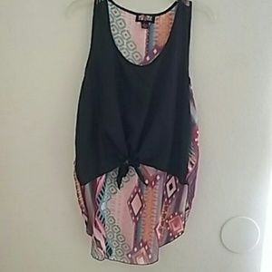 Colorful, high low tank top