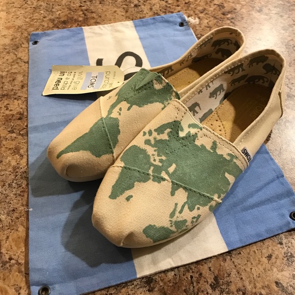 Hand Painted Map Toms - Picture 1 of 4