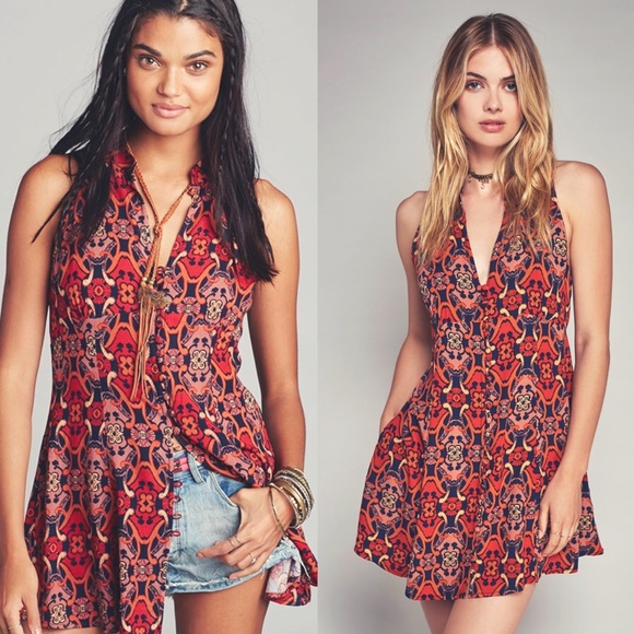 Free People Dresses & Skirts - {Free People} Boho Printed Sleeveless Dress/Tunic