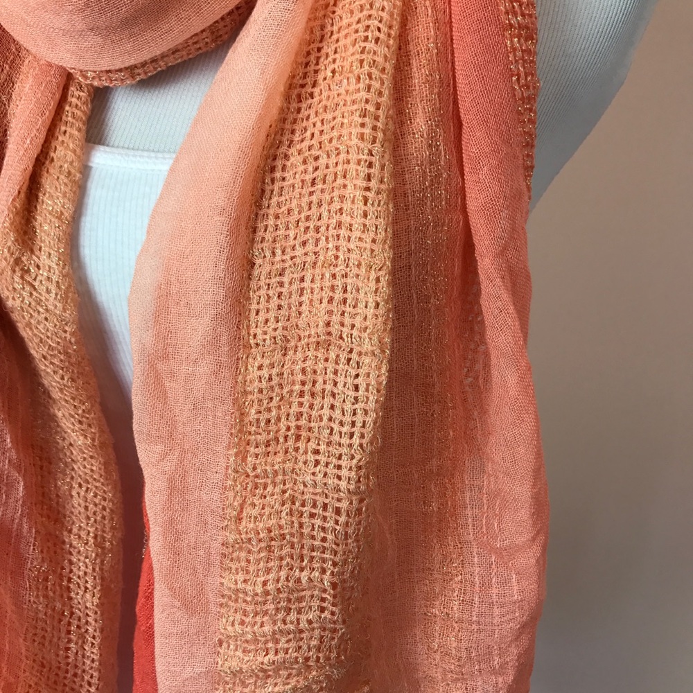 Beautiful INC Orange Ombré Scarf - Picture 2 of 2