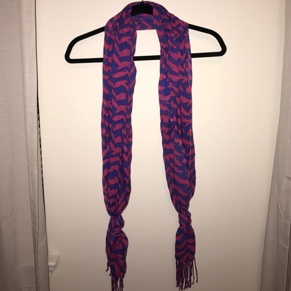 Lilly Pulitzer pink and blue pattern scarf