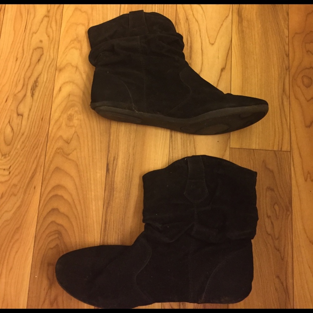 Black Suede Ankle Booties