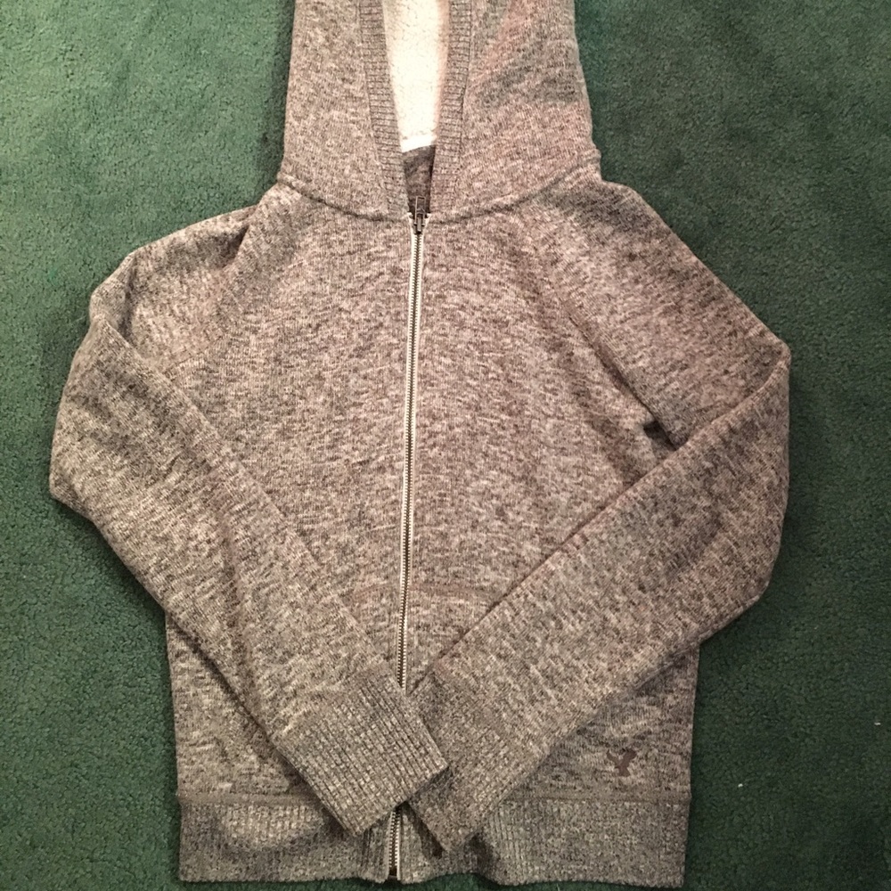 Grey zip up hoodie