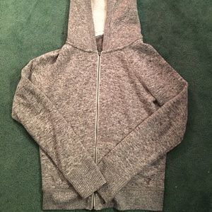 Grey zip up hoodie