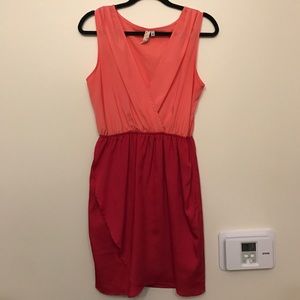 Francesca's Pink Colorblock Size M Dress