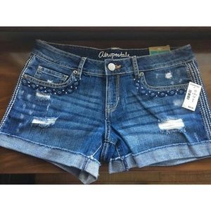 NWT Midi Aeropostale denim shorts size 4