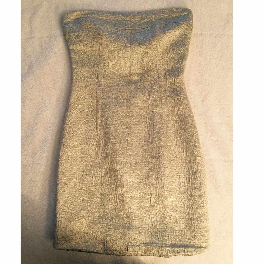 SOLD~~~Dolce and Gabbana gold strapless dress