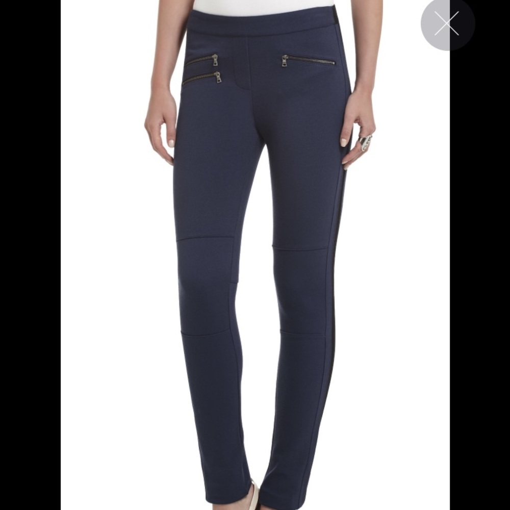 Twill Ponte Legging with panel strips