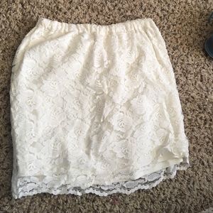 Cream color lace skirt