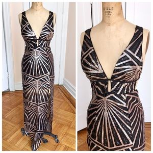 🆕LAST ONE Sequin adorned cutout maxi gown