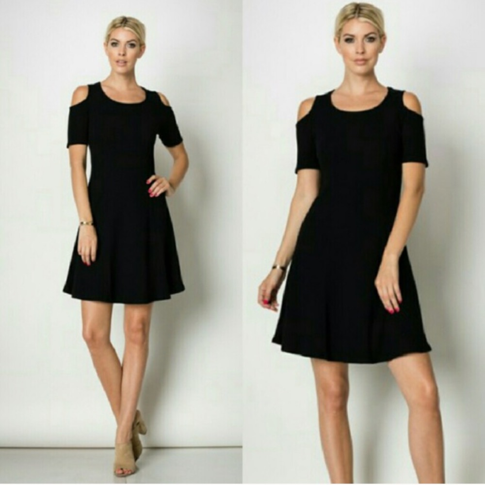 NWOT Flared Cold-Shoulder Dress