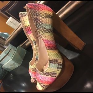 ZigiSoho Multicolor Platform Heels