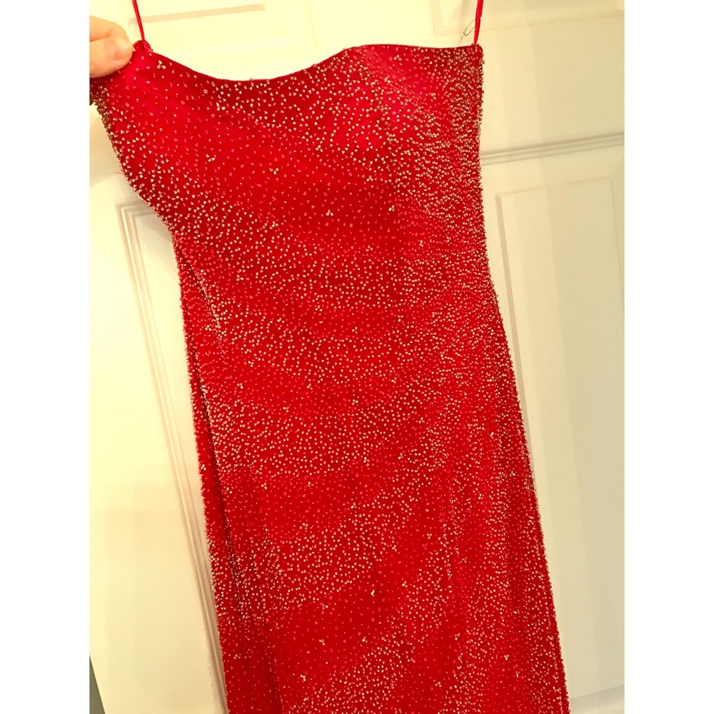 Red beaded prom/pageant/formal dress
