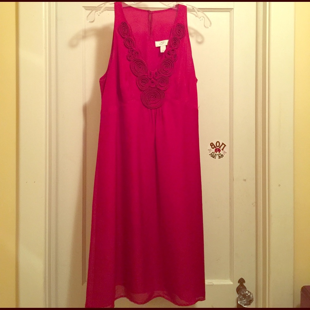 Ann Taylor Loft lined Crimson Red dress-Reduced!