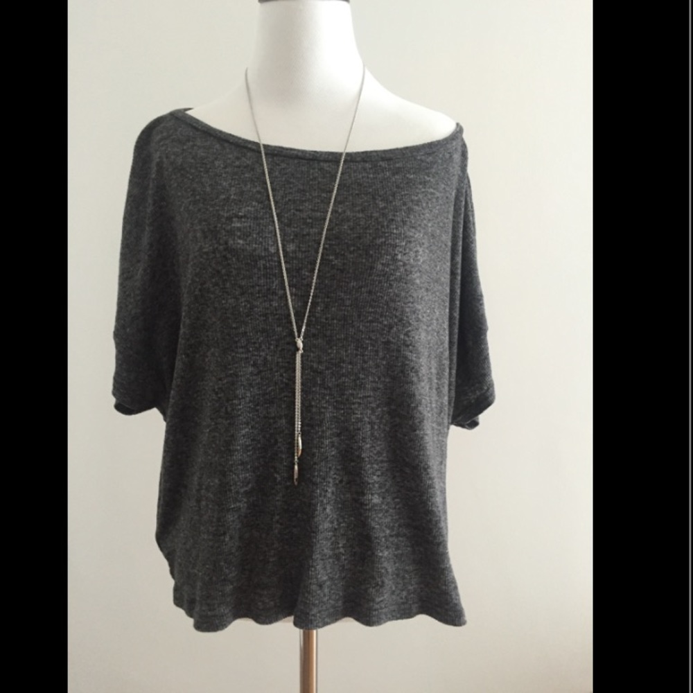 Grey short-sleeve top