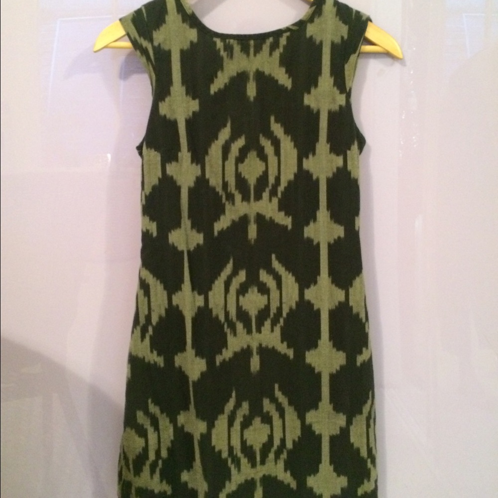 Green and Black Mini Dress - Picture 3 of 4