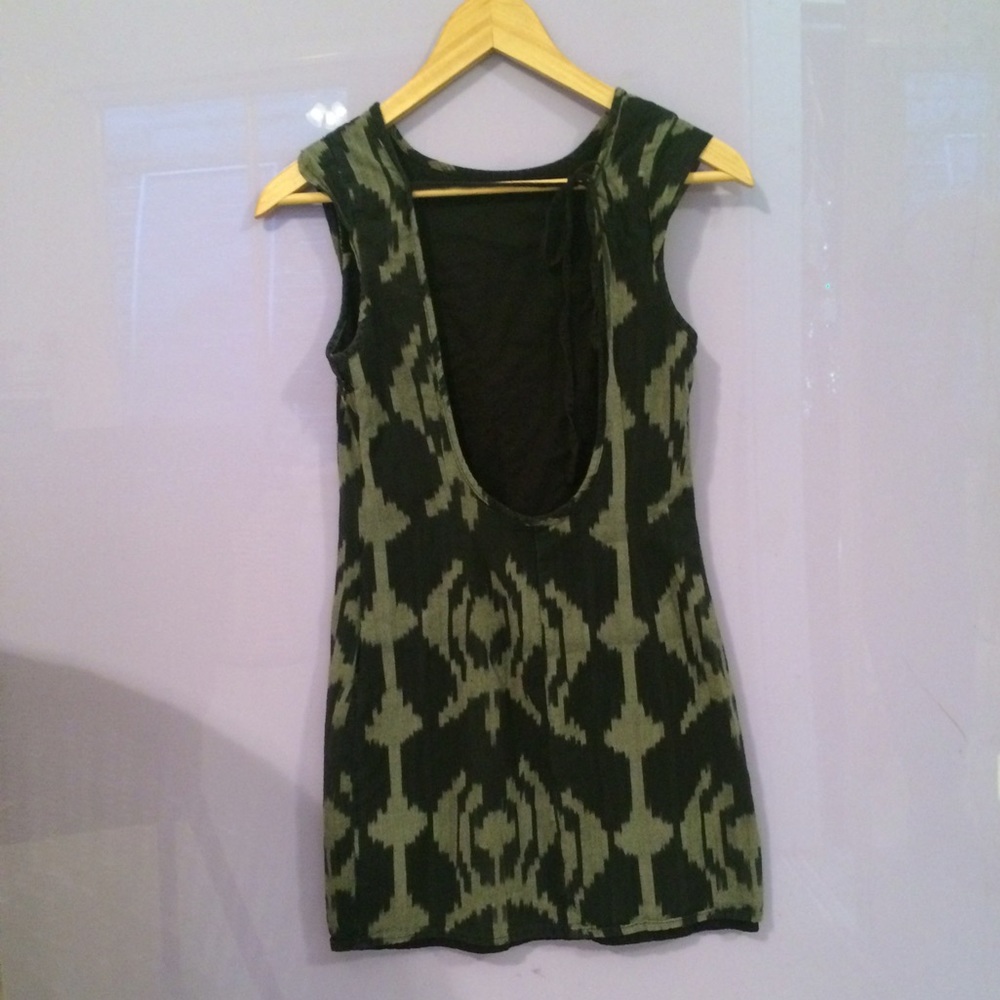 Green and Black Mini Dress - Picture 4 of 4