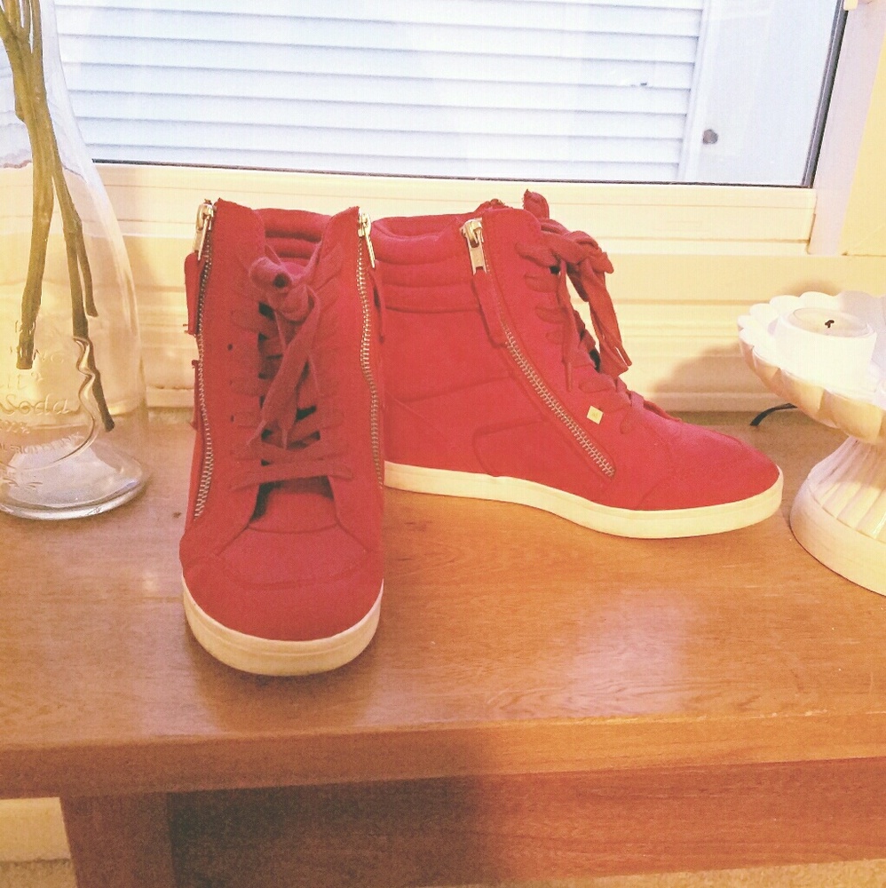 Red Sneaker Wedges