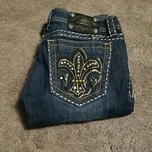 Fleur-de-lis Bootcut Miss Me Jeans
