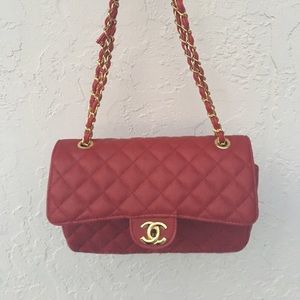 Red Chanel quilted Bag