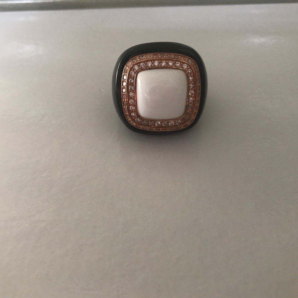 Black/White Onyx Ring