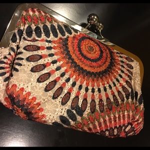 Multicolor clutch bag