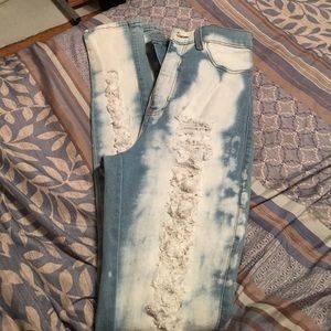 Women's High Waisted Distressed Jean