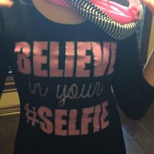 Soft, comfy, & cute Believe in your selfie shirt
