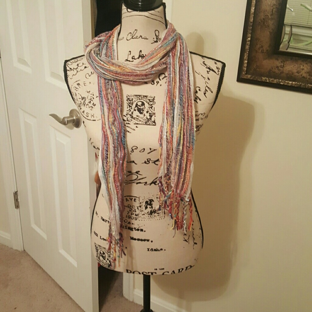 SOLD ** Sparkle rainbow scarf