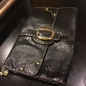Black clutch bag