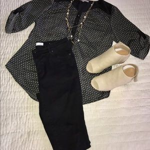 Patterned tunic blouse