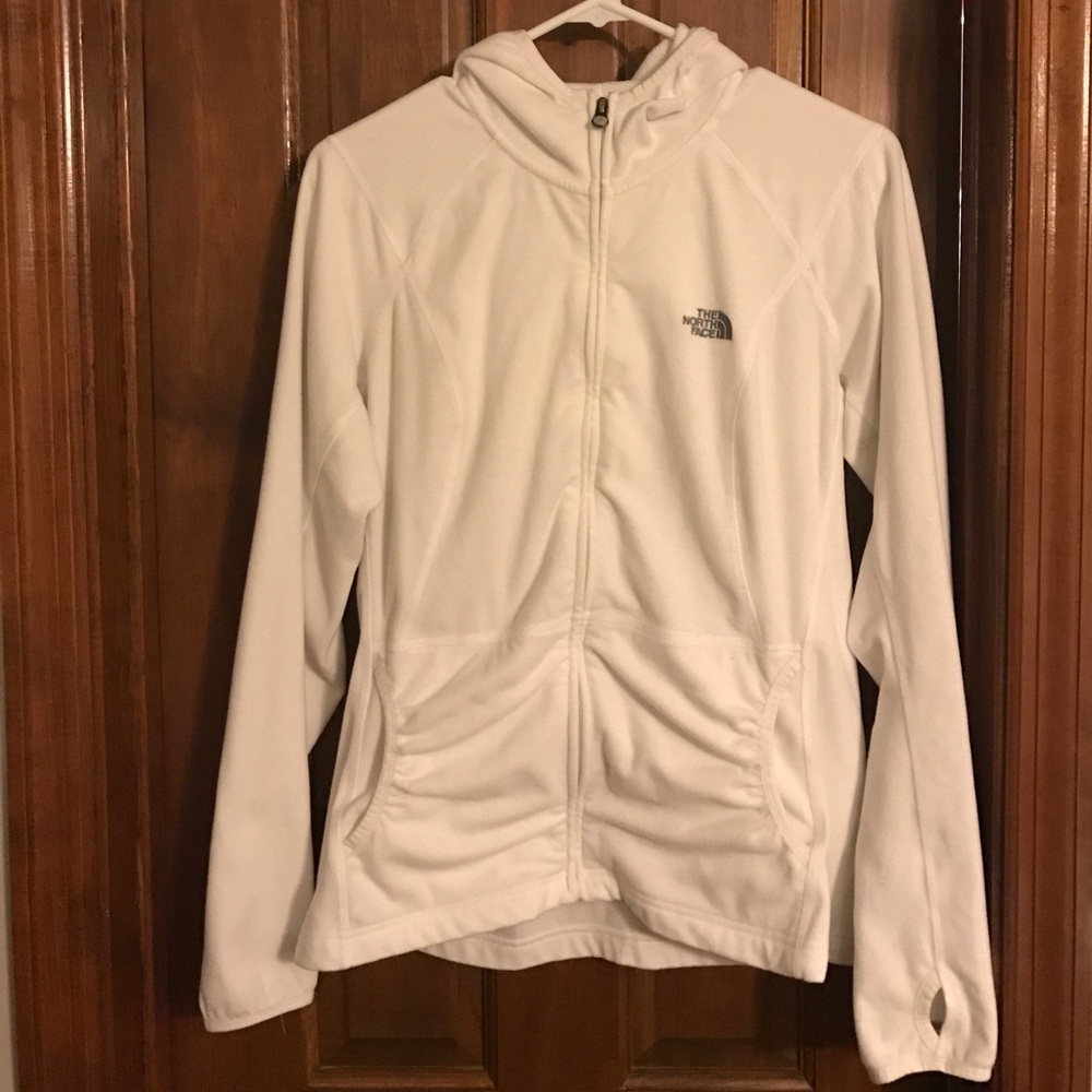 White NorthFace fleece jacket